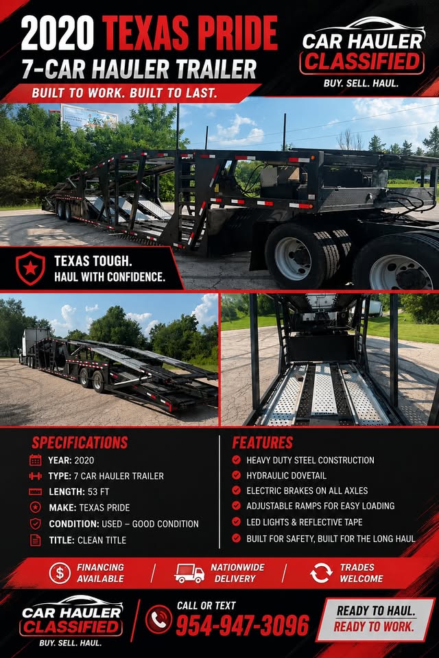 2020 Texas Pride 7-Car Hauler for Sale – $30,500 in Chicago, IL – photo 2