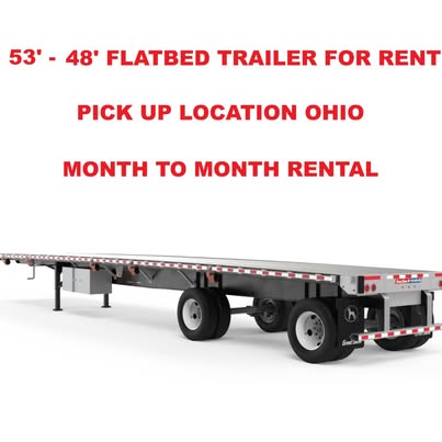 48 and 53 foot flatbed trailers for rent in Ohio City OH